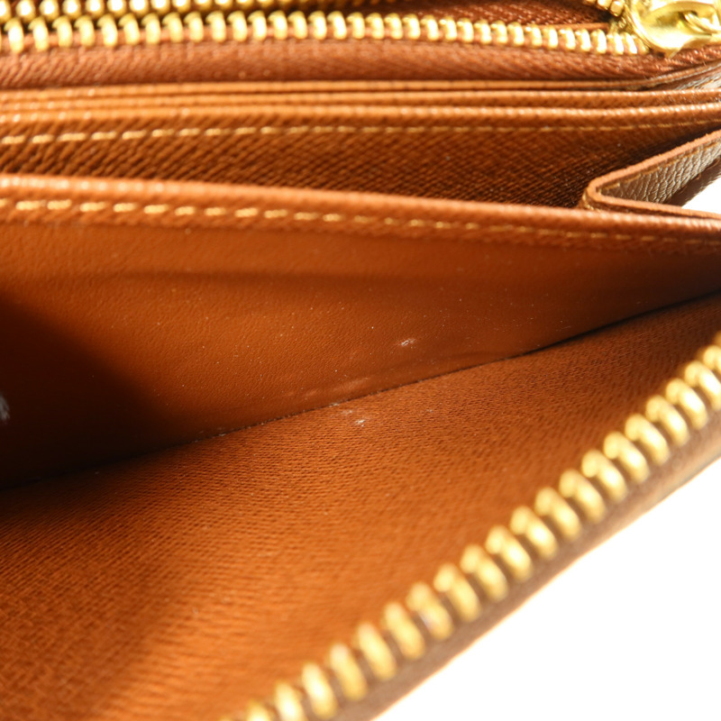 LOUIS VUITTON Monogram Long Round Wallet金扣長錢包-14