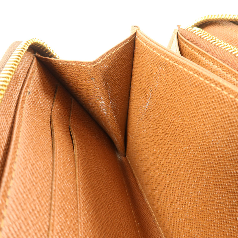 LOUIS VUITTON Monogram Long Round Wallet金扣長錢包-16