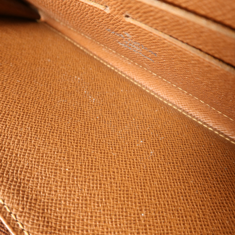 LOUIS VUITTON Monogram Long Round Wallet金扣長錢包-19