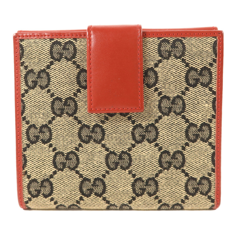 GUCCI 帆布Bifold Wallet金扣錢包-1