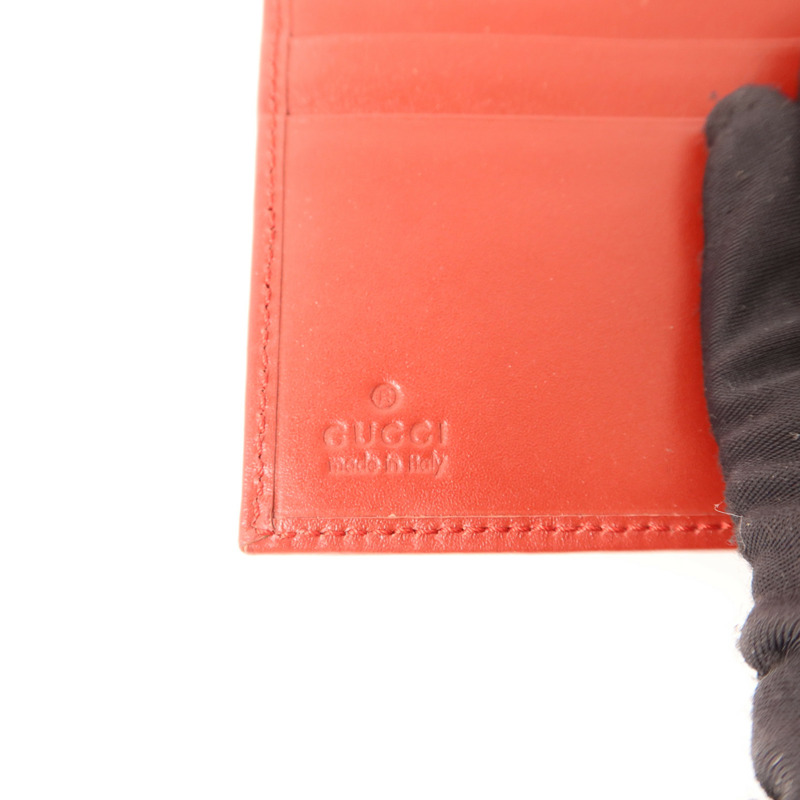 GUCCI 帆布Bifold Wallet金扣錢包-7