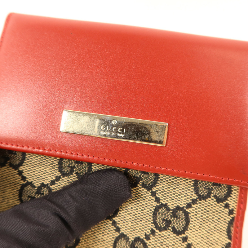 GUCCI 帆布Bifold Wallet金扣錢包-9