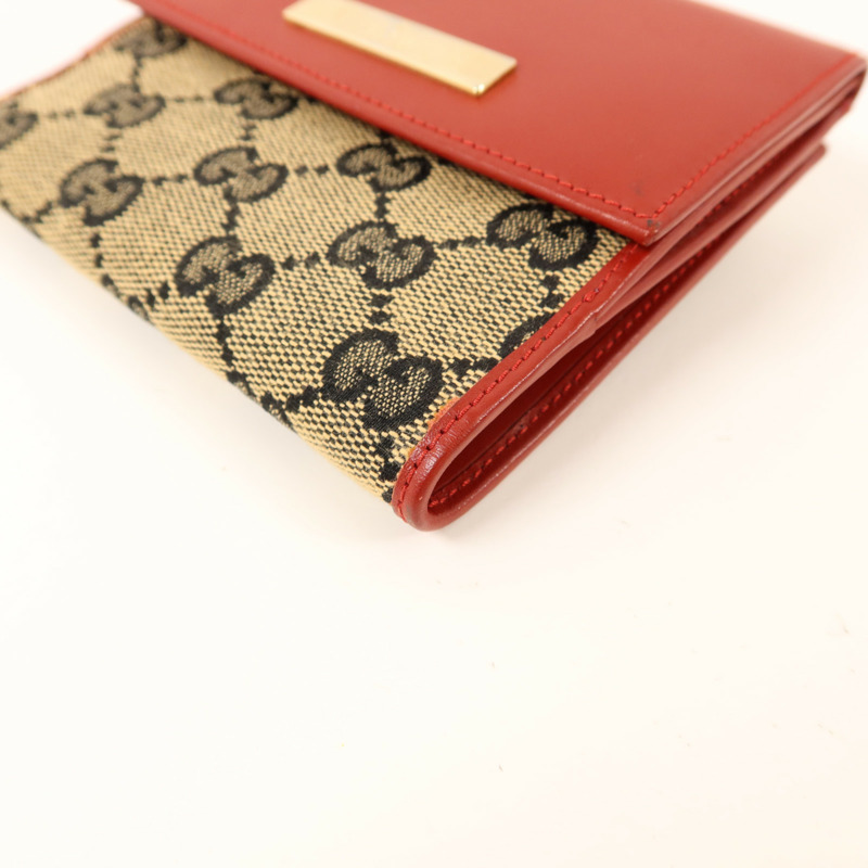 GUCCI 帆布Bifold Wallet金扣錢包-11