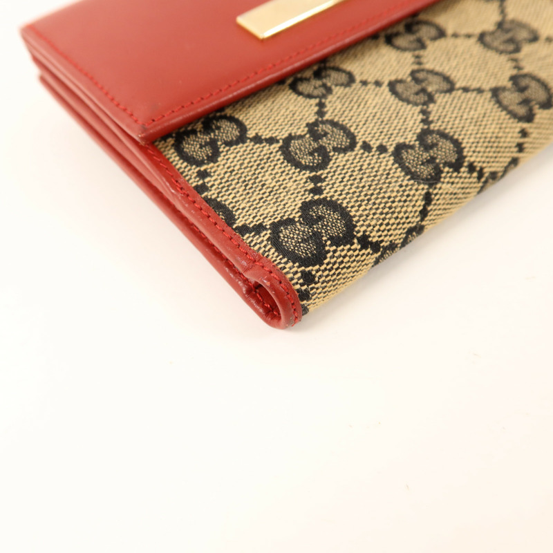 GUCCI 帆布Bifold Wallet金扣錢包-12