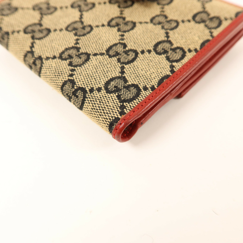 GUCCI 帆布Bifold Wallet金扣錢包-13