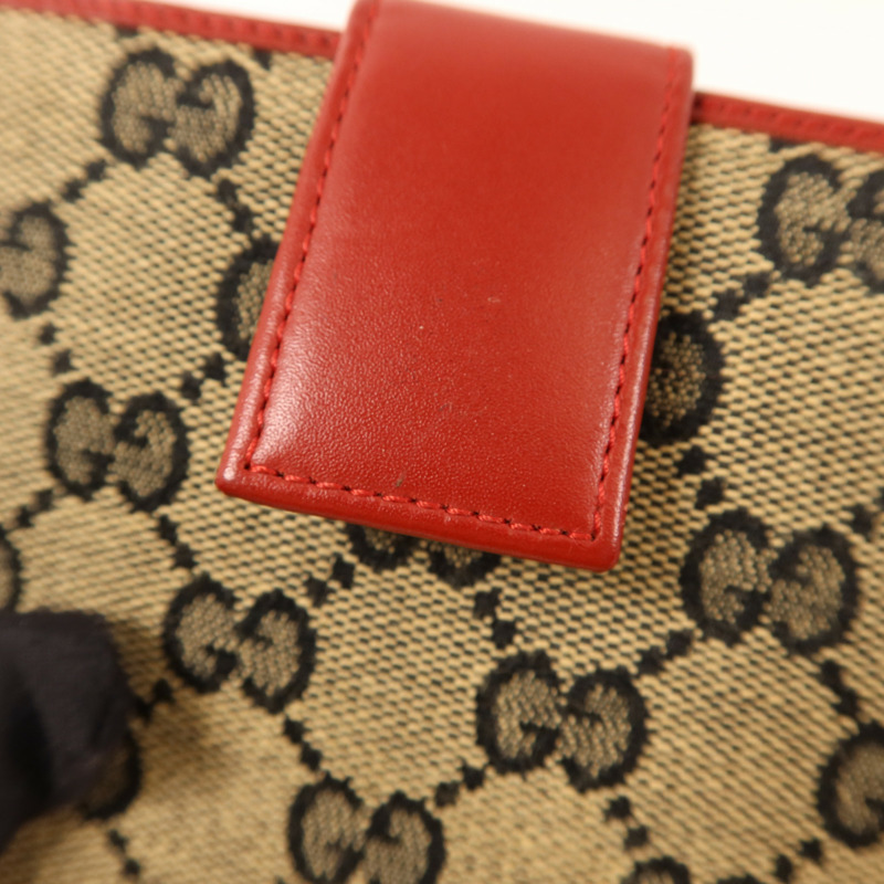 GUCCI 帆布Bifold Wallet金扣錢包-15