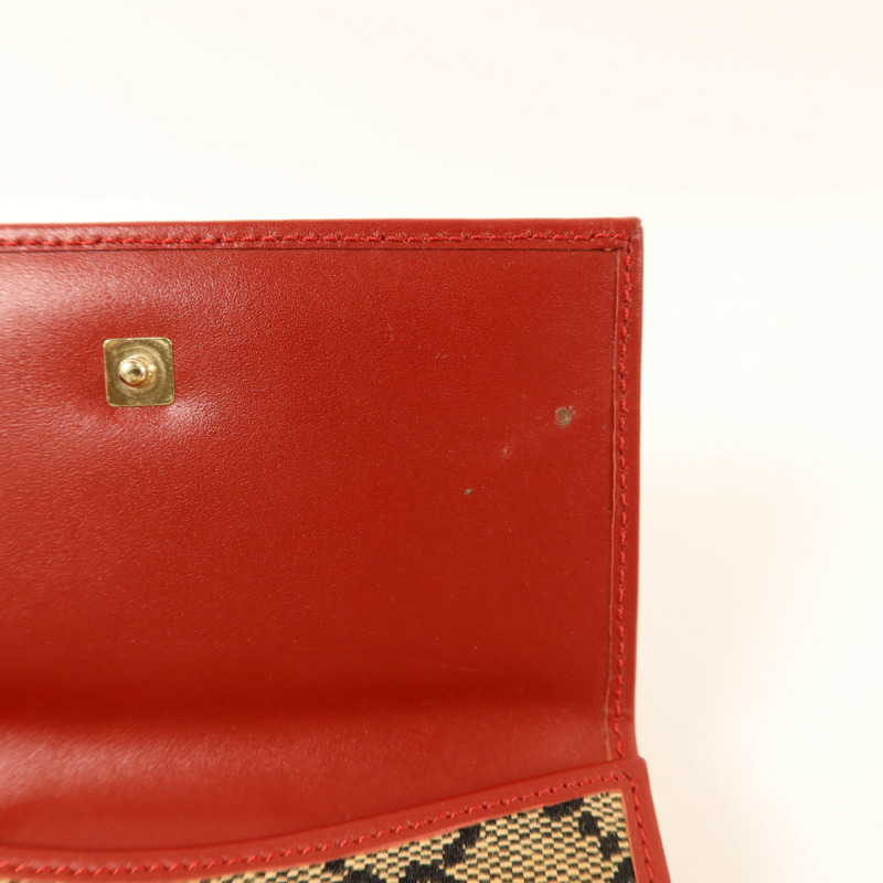 GUCCI 帆布Bifold Wallet金扣錢包-17