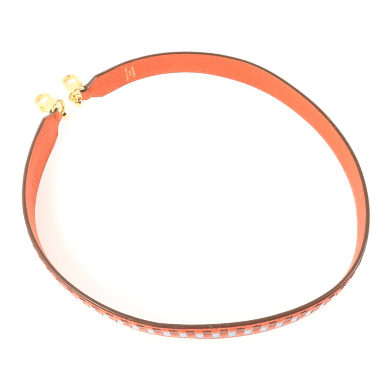 HERMES Epsom皮革Shoulder Strap 70cm金扣肩帶-3