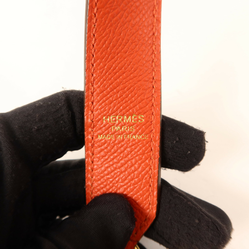 HERMES Epsom皮革Shoulder Strap 70cm金扣肩帶-4