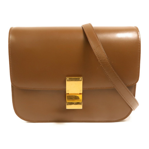 CELINE 牛皮皮革Classic Box Medium金扣肩背袋