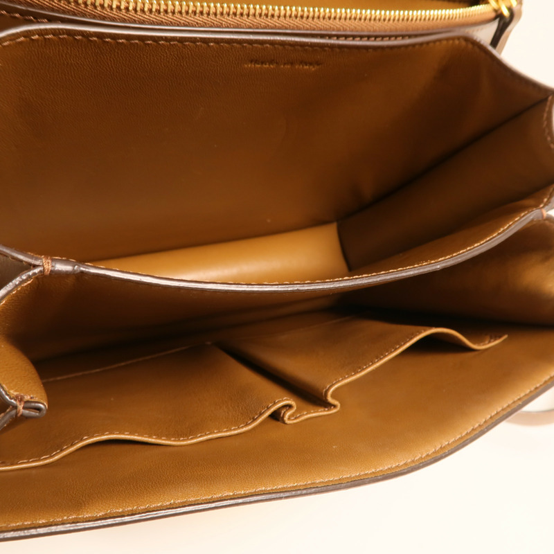 CELINE 牛皮皮革Classic Box Medium金扣肩背袋-4