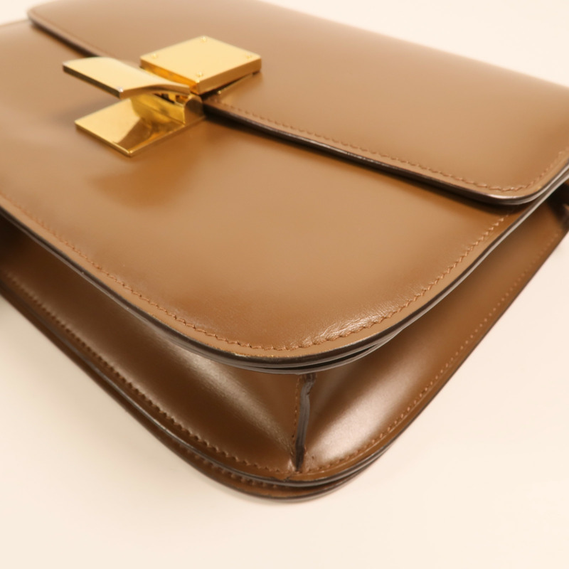 CELINE 牛皮皮革Classic Box Medium金扣肩背袋-11
