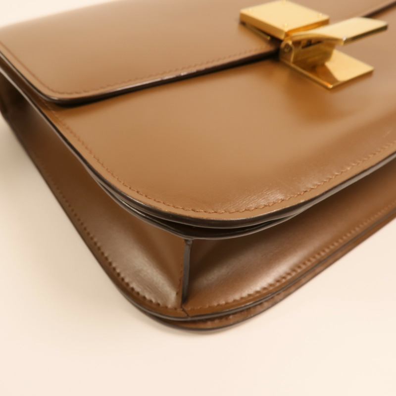 CELINE 牛皮皮革Classic Box Medium金扣肩背袋-12