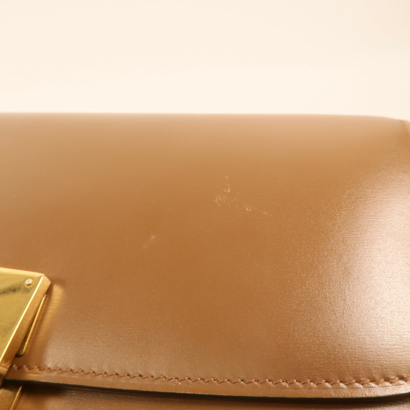 CELINE 牛皮皮革Classic Box Medium金扣肩背袋-17