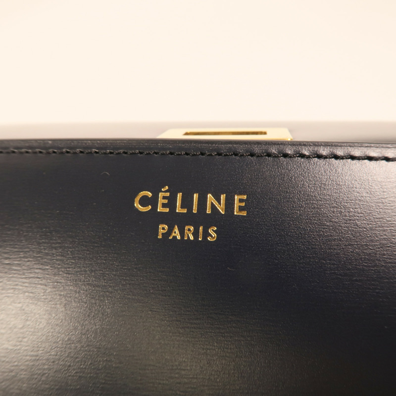 CELINE 牛皮皮革Classic Box Medium金扣肩背袋-5