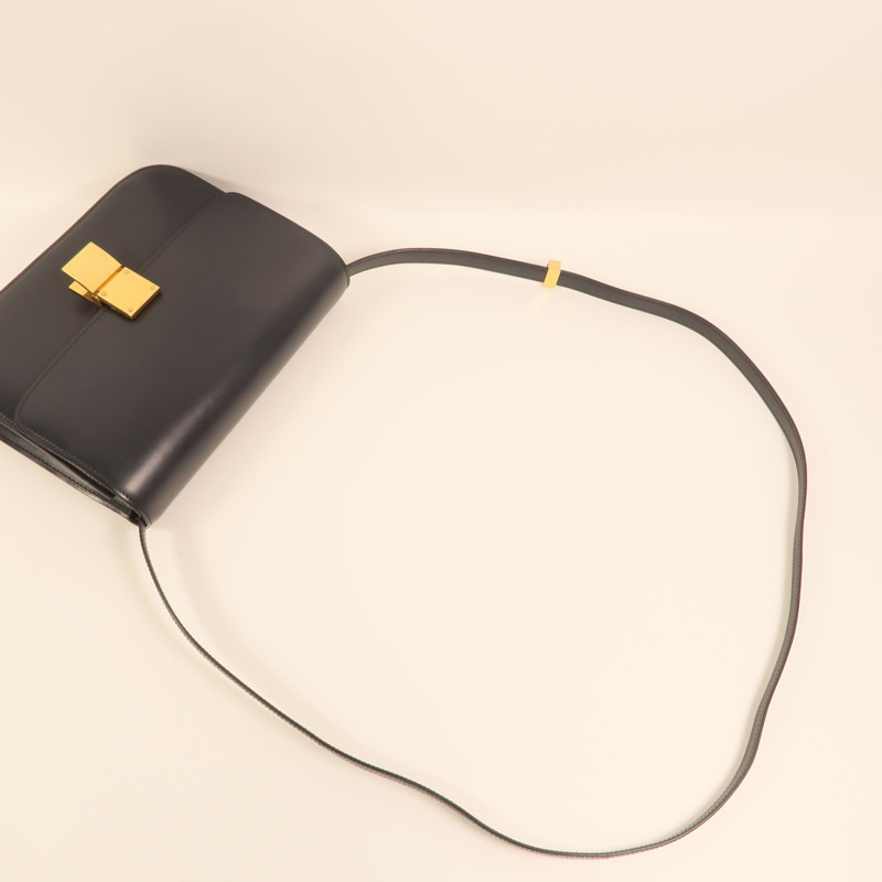 CELINE 牛皮皮革Classic Box Medium金扣肩背袋-7