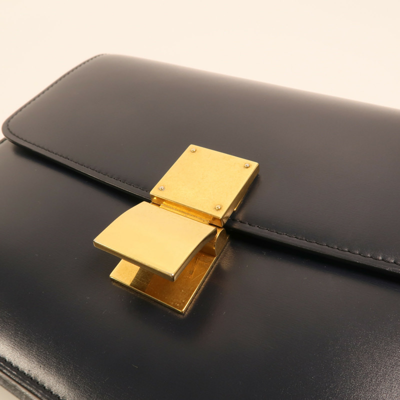 CELINE 牛皮皮革Classic Box Medium金扣肩背袋-8