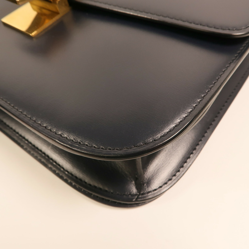 CELINE 牛皮皮革Classic Box Medium金扣肩背袋-11