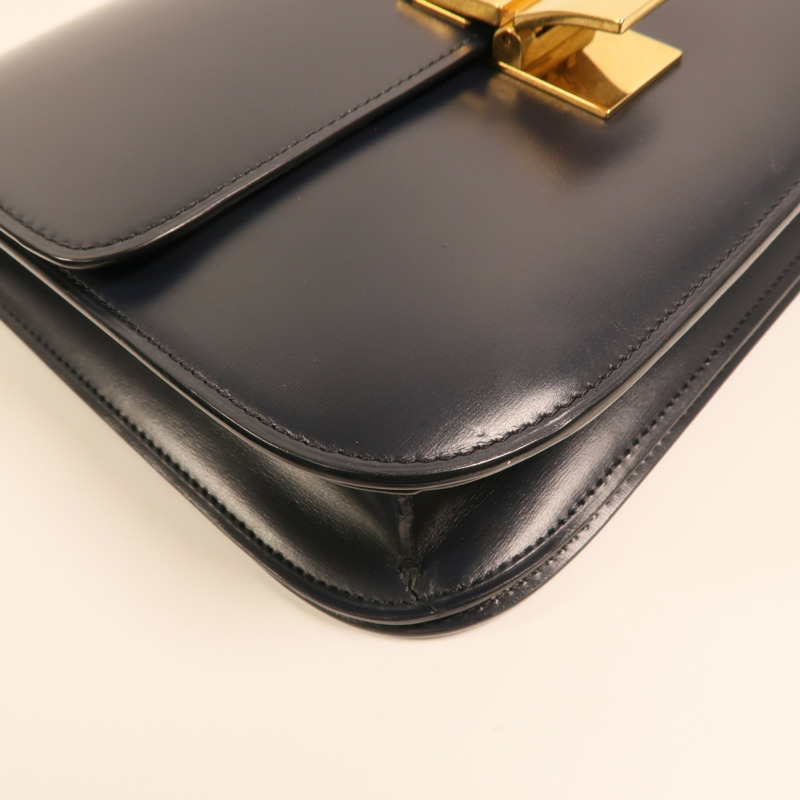 CELINE 牛皮皮革Classic Box Medium金扣肩背袋-12