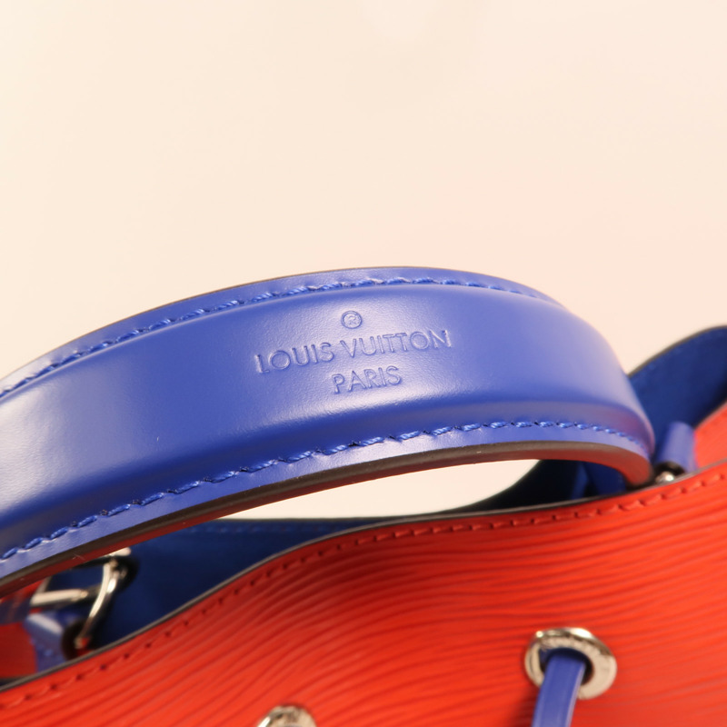 LOUIS VUITTON Epi NeoNoe MM銀扣手挽肩背兩用袋紅色藍色-7