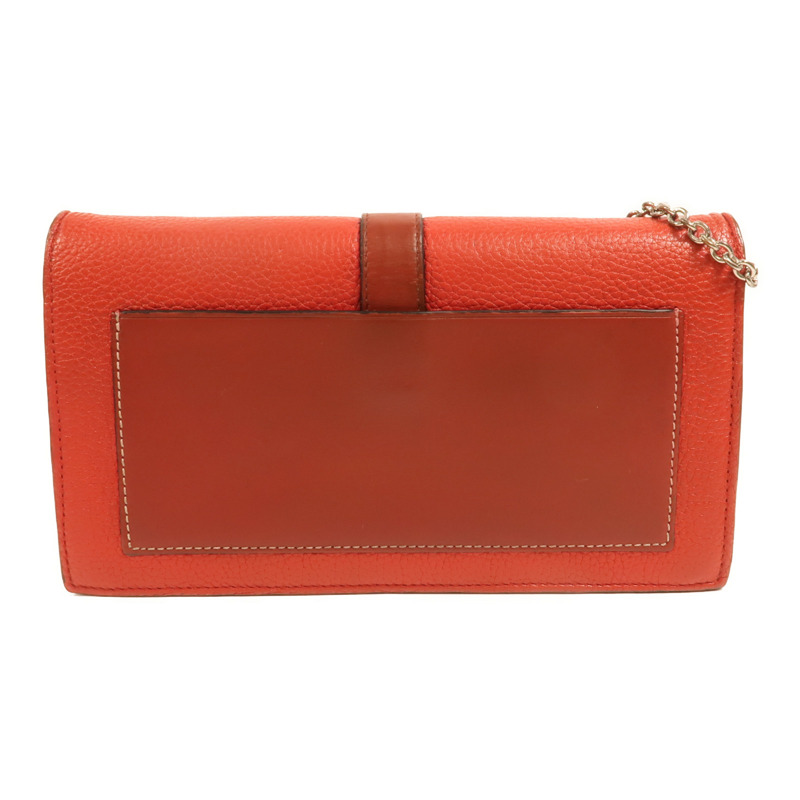 LOEWE 牛皮皮革Wallet On Chain金扣鏈帶肩背袋-1