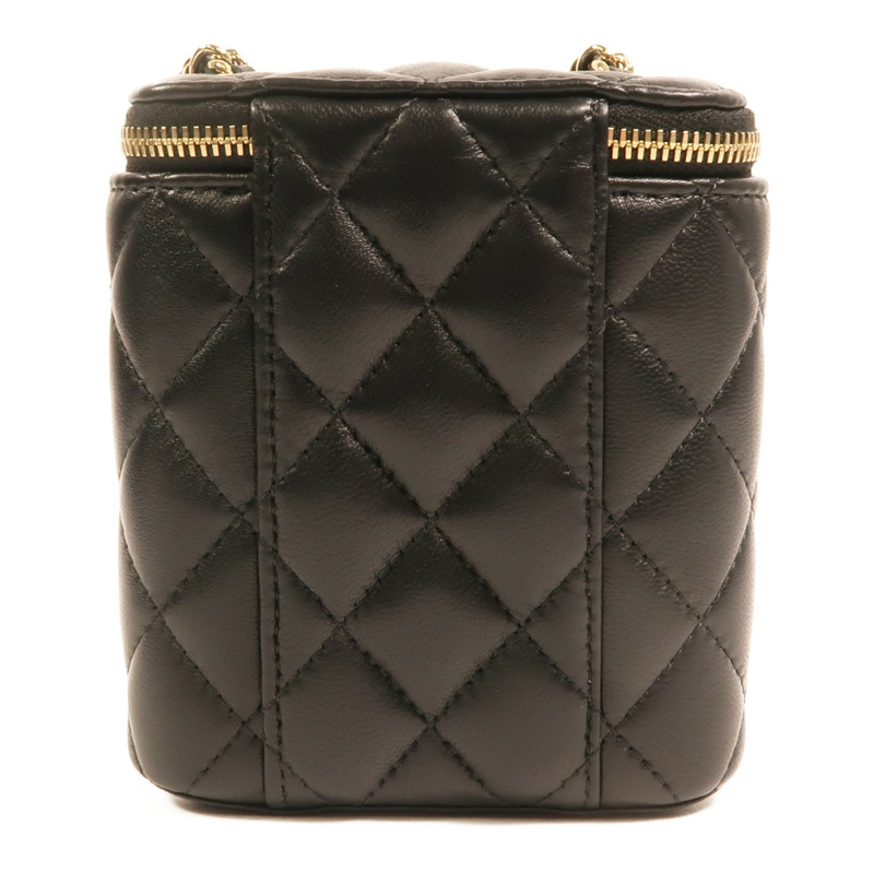 CHANEL 羊皮皮革Mini Pouch With Chain金扣鏈帶肩背袋-1