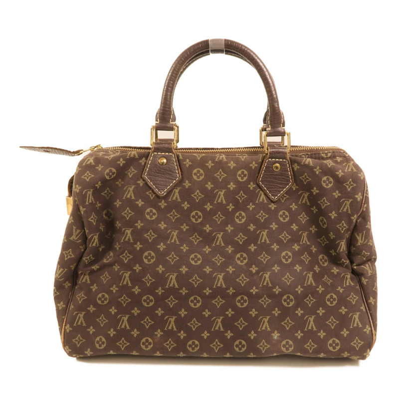 LOUIS VUITTON Monogram Mini Lin Speedy 30金扣手挽袋-1