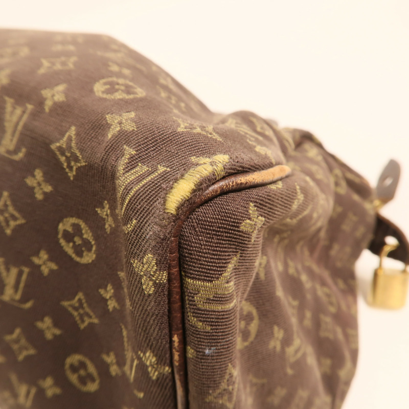 LOUIS VUITTON Monogram Mini Lin Speedy 30金扣手挽袋-10
