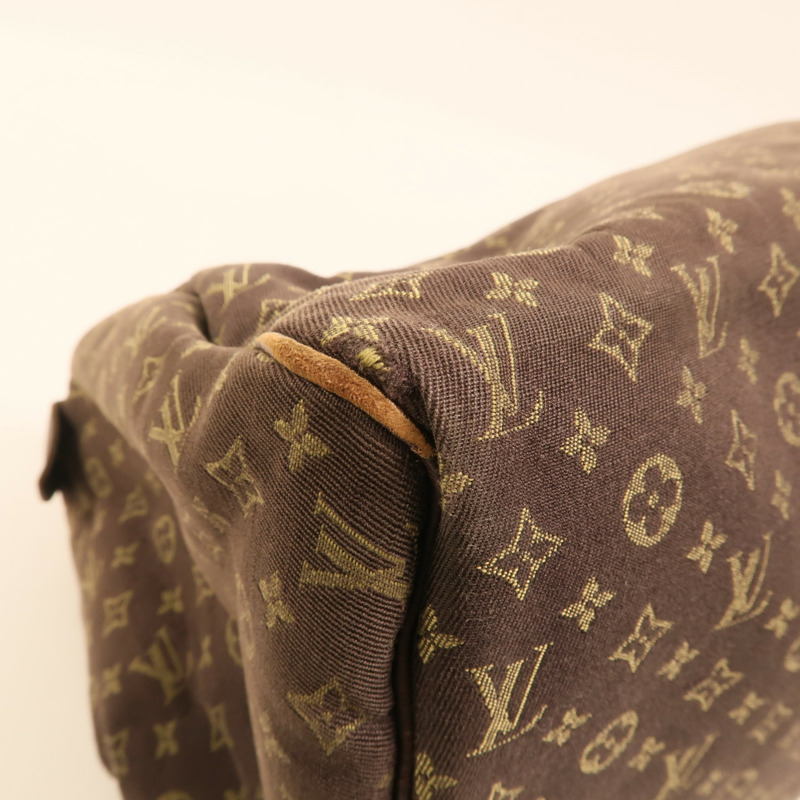 LOUIS VUITTON Monogram Mini Lin Speedy 30金扣手挽袋-11