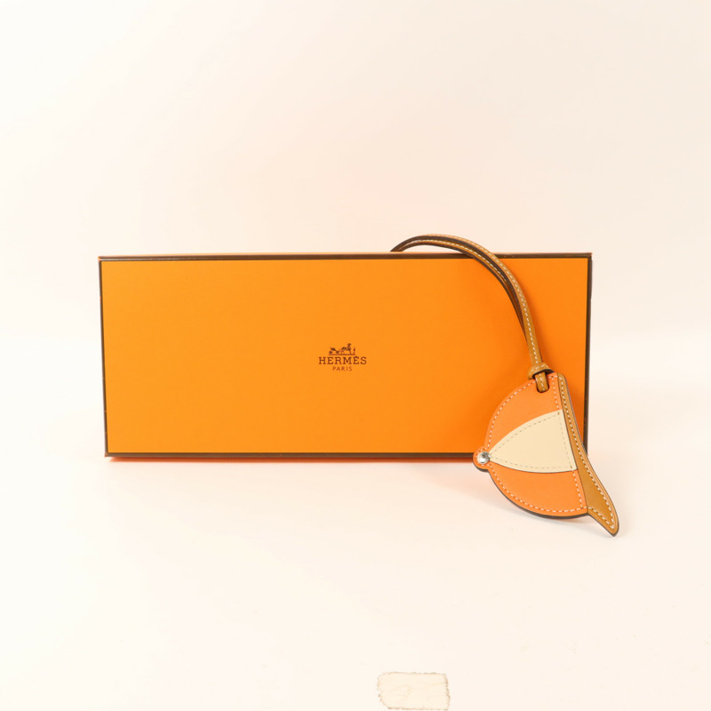 HERMES Swift皮革Paddock Bombe Charm掛飾-7