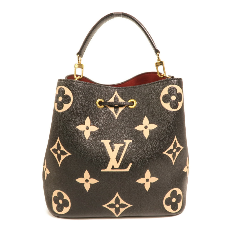 LOUIS VUITTON Monogram Empreinte Bicolor Neo Noe MM金扣手挽肩背兩用袋-1