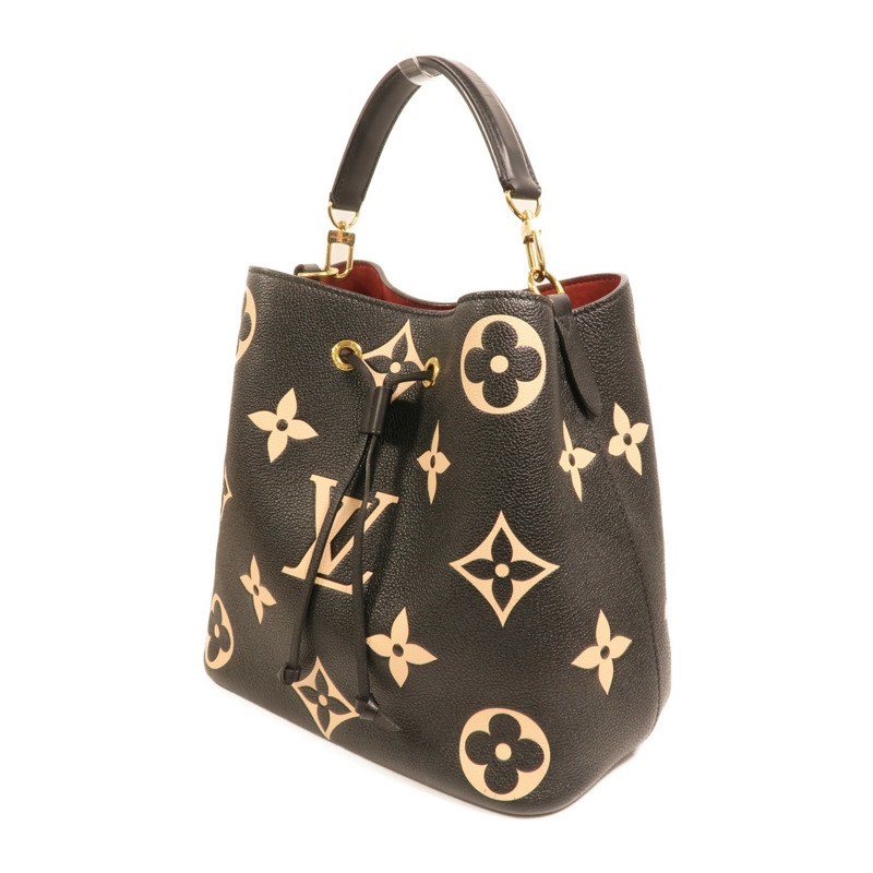 LOUIS VUITTON Monogram Empreinte Bicolor Neo Noe MM金扣手挽肩背兩用袋-2
