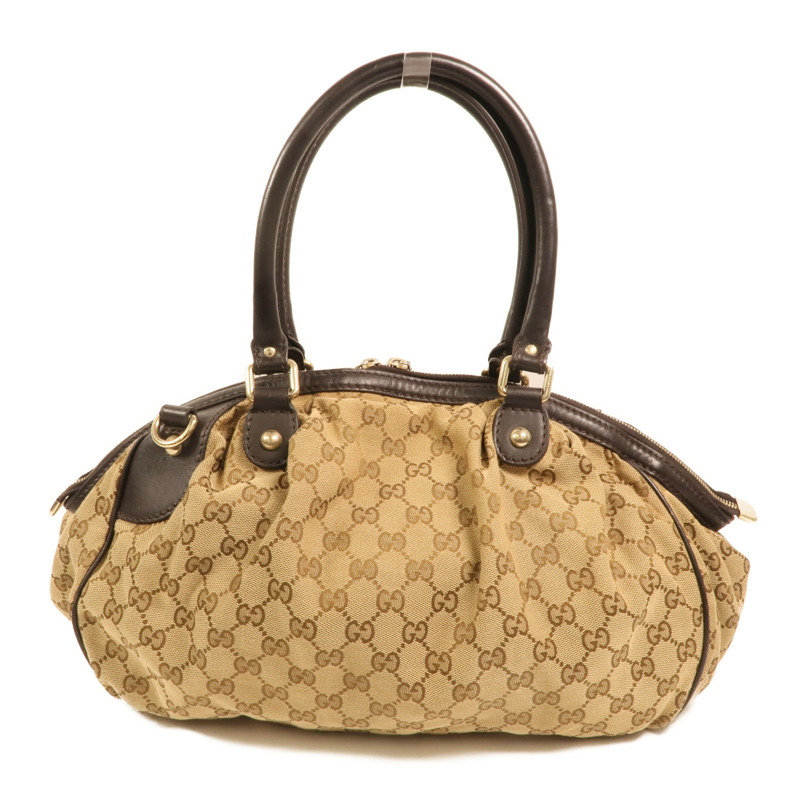 GUCCI 帆布GG Sukey金扣手挽肩背兩用袋-1