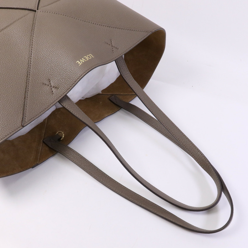 LOEWE 牛皮皮革Puzzle Fold金扣手挽袋-7