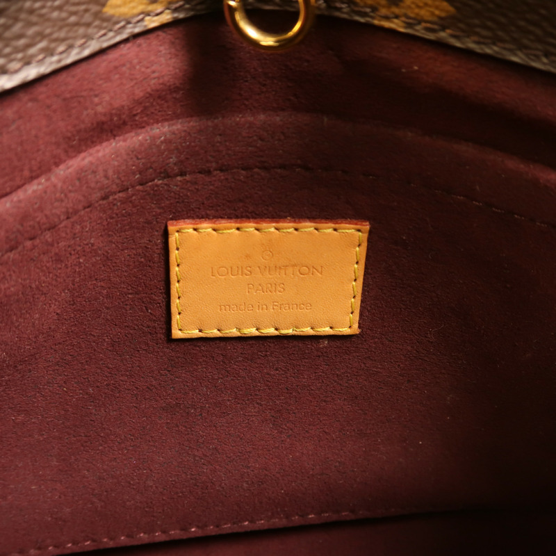 LOUIS VUITTON Monogram Montaigne BB金扣手挽肩背兩用袋棕色-5