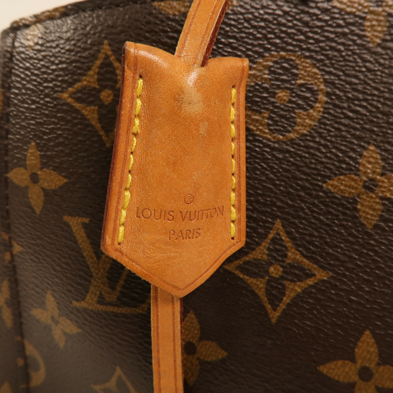 LOUIS VUITTON Monogram Montaigne BB金扣手挽肩背兩用袋棕色-8