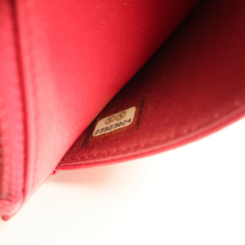 CHANEL 牛皮皮革WOC Wallet On Chain銀扣鏈帶肩背袋-7