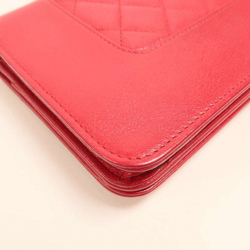 CHANEL 牛皮皮革WOC Wallet On Chain銀扣鏈帶肩背袋-15