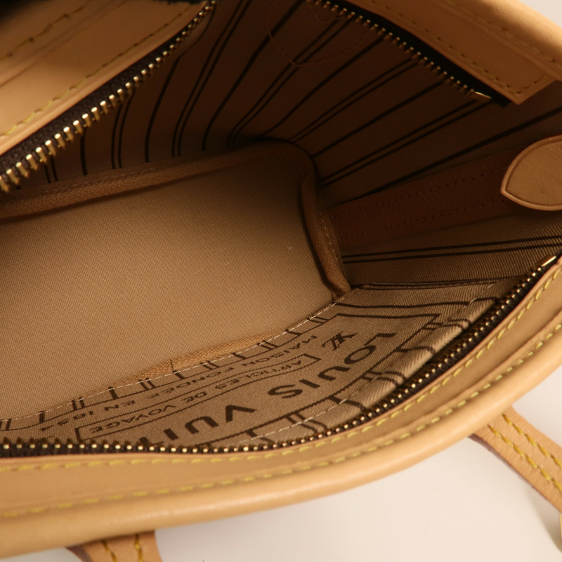 LOUIS VUITTON Monogram Neverfull BB金扣手挽肩背兩用袋-4