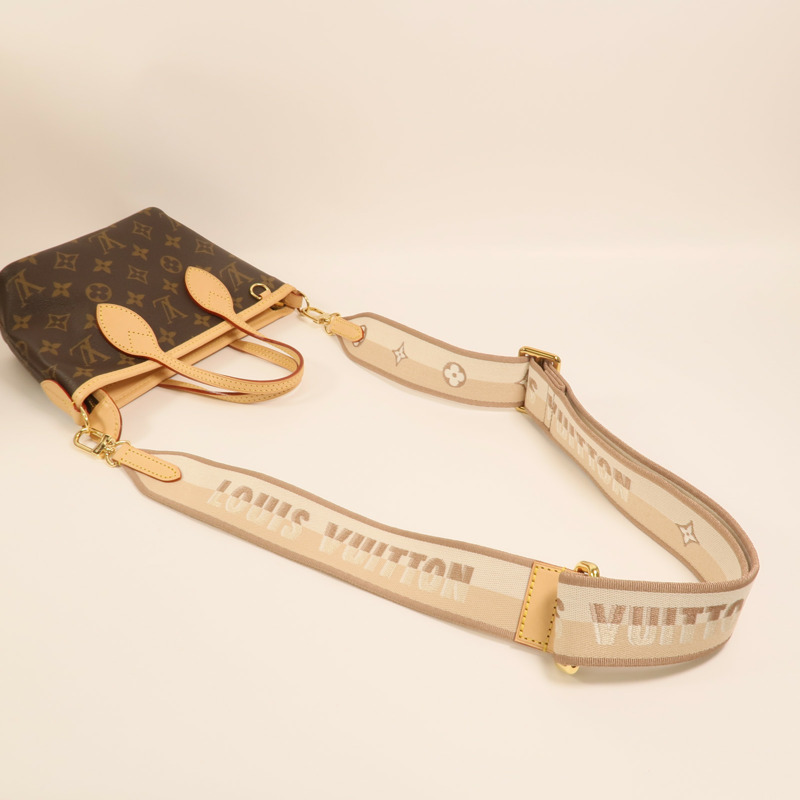 LOUIS VUITTON Monogram Neverfull BB金扣手挽肩背兩用袋-6