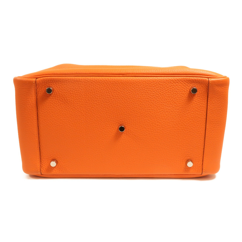 HERMES Clemence皮革Lindy 34銀扣手挽肩背兩用袋-3