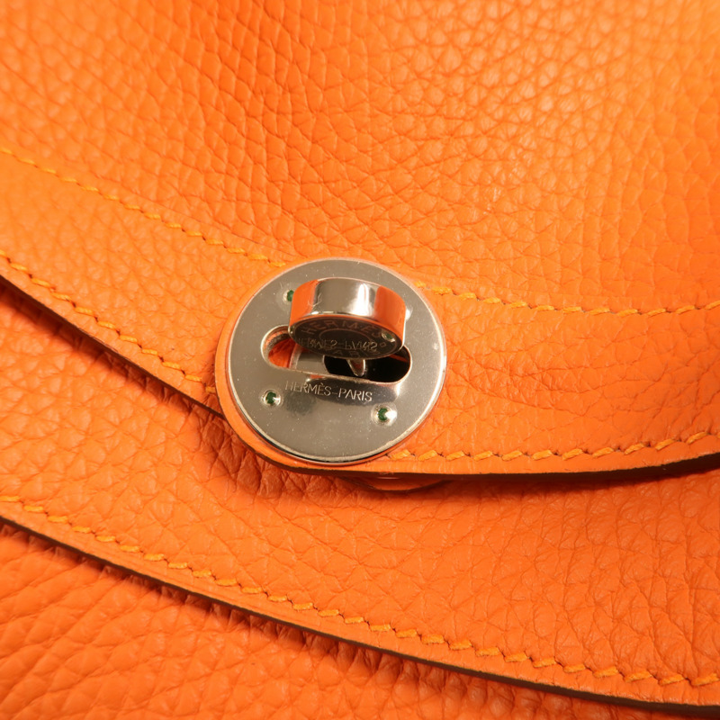 HERMES Clemence皮革Lindy 34銀扣手挽肩背兩用袋-9