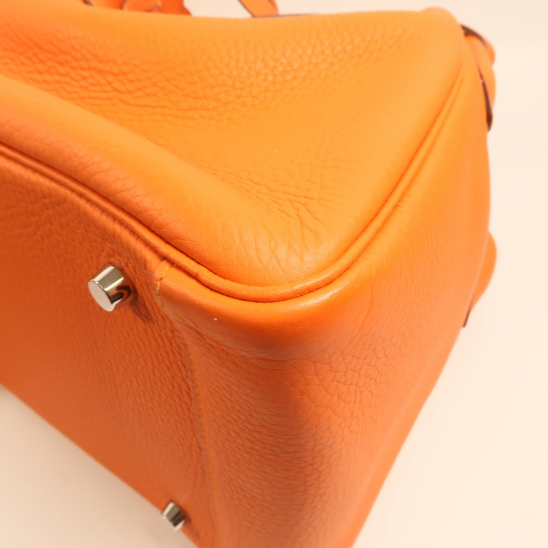 HERMES Clemence皮革Lindy 34銀扣手挽肩背兩用袋-10