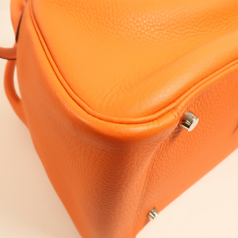 HERMES Clemence皮革Lindy 34銀扣手挽肩背兩用袋-11