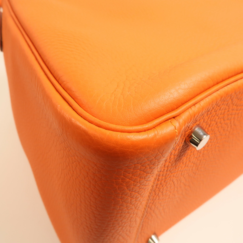 HERMES Clemence皮革Lindy 34銀扣手挽肩背兩用袋-13