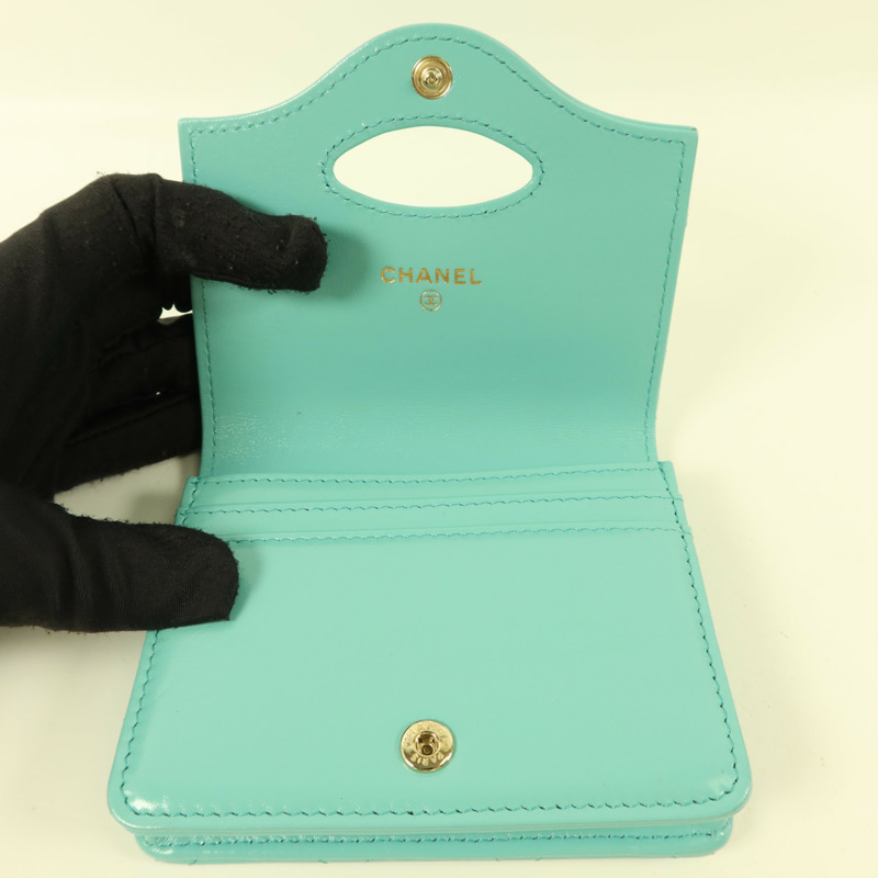 CHANEL 牛皮皮革Card Case金扣卡片套-4