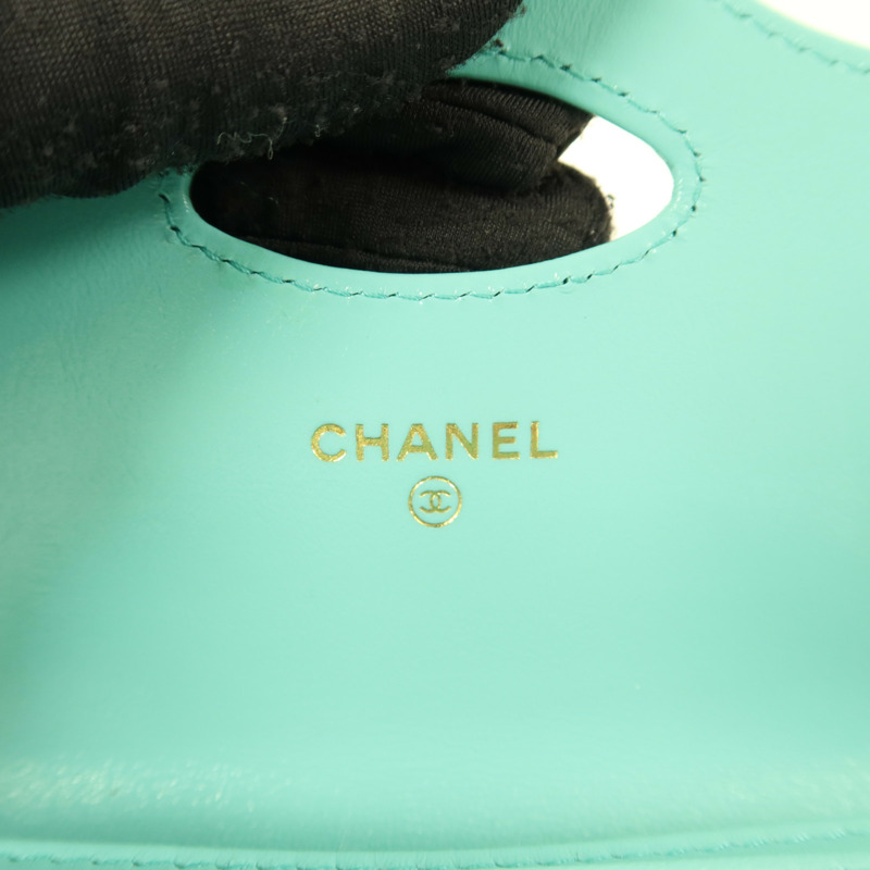 CHANEL 牛皮皮革Card Case金扣卡片套-6