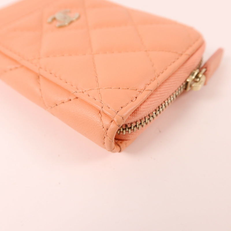 CHANEL 羊皮皮革Card Case金扣卡片套-9