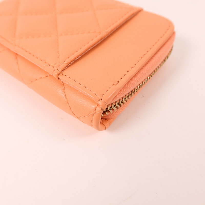 CHANEL 羊皮皮革Card Case金扣卡片套-11