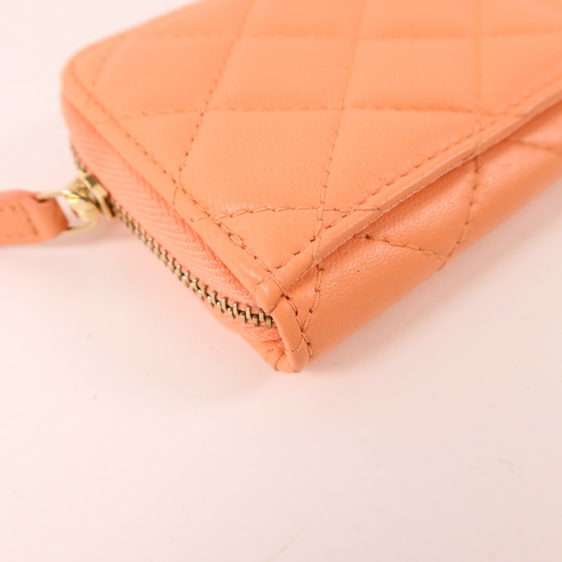 CHANEL 羊皮皮革Card Case金扣卡片套-12